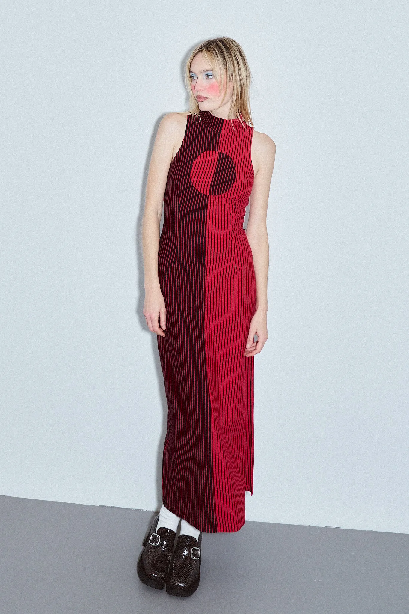 Blood Stripe Maxi Dress sold by Fashion Brand Company product image thumbnail 2