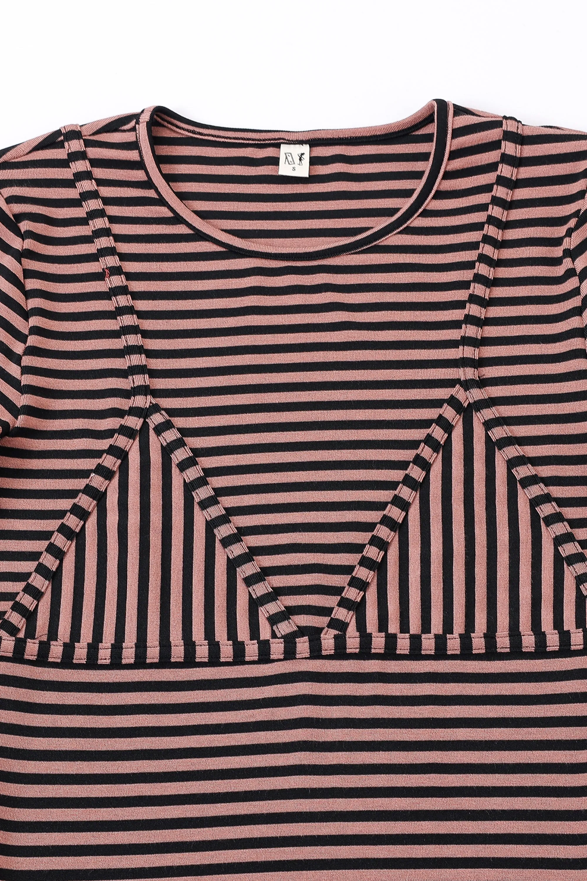 Long Sleeve Bikini Bod Mini Dress Pink Stripe sold by Fashion Brand Company product image thumbnail 3