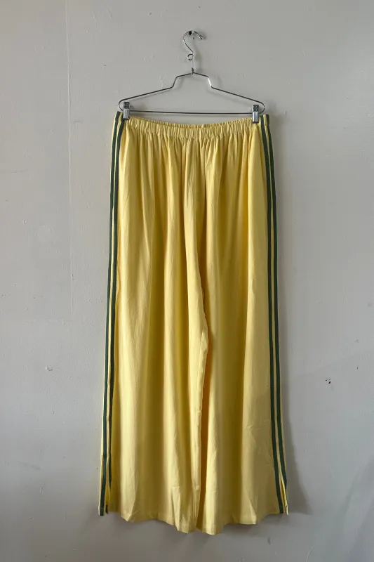 #14: 2X Scrap Sporty Lazy Pants Soft Linen - Yellow / Mid Green made by Fashion Brand Company