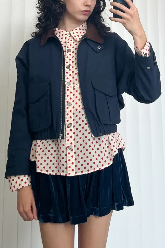 SAMPLE #76 - S Canvas Cargo Jacket - Navy made by Fashion Brand Company
