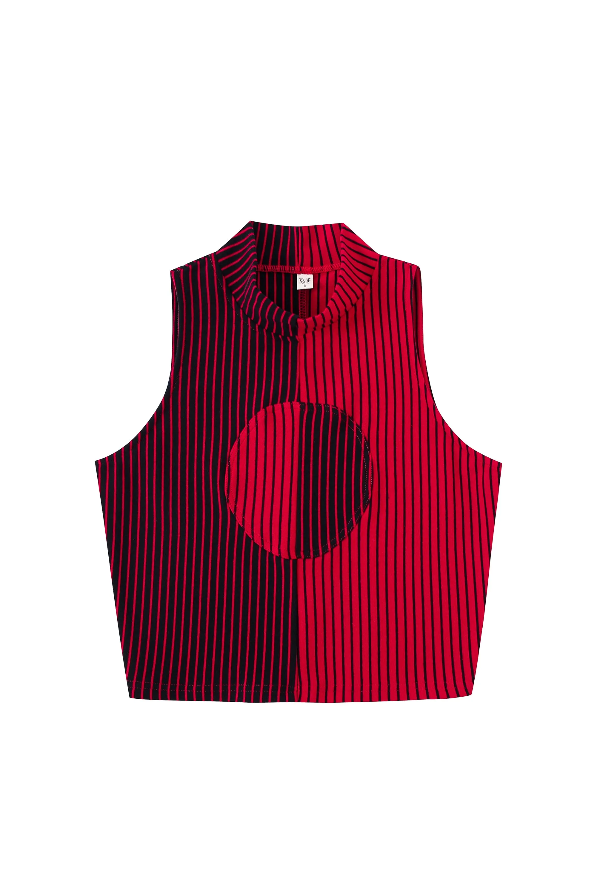 Blood Stripe Sleeveless Crop Top sold by Fashion Brand Company product image thumbnail 2