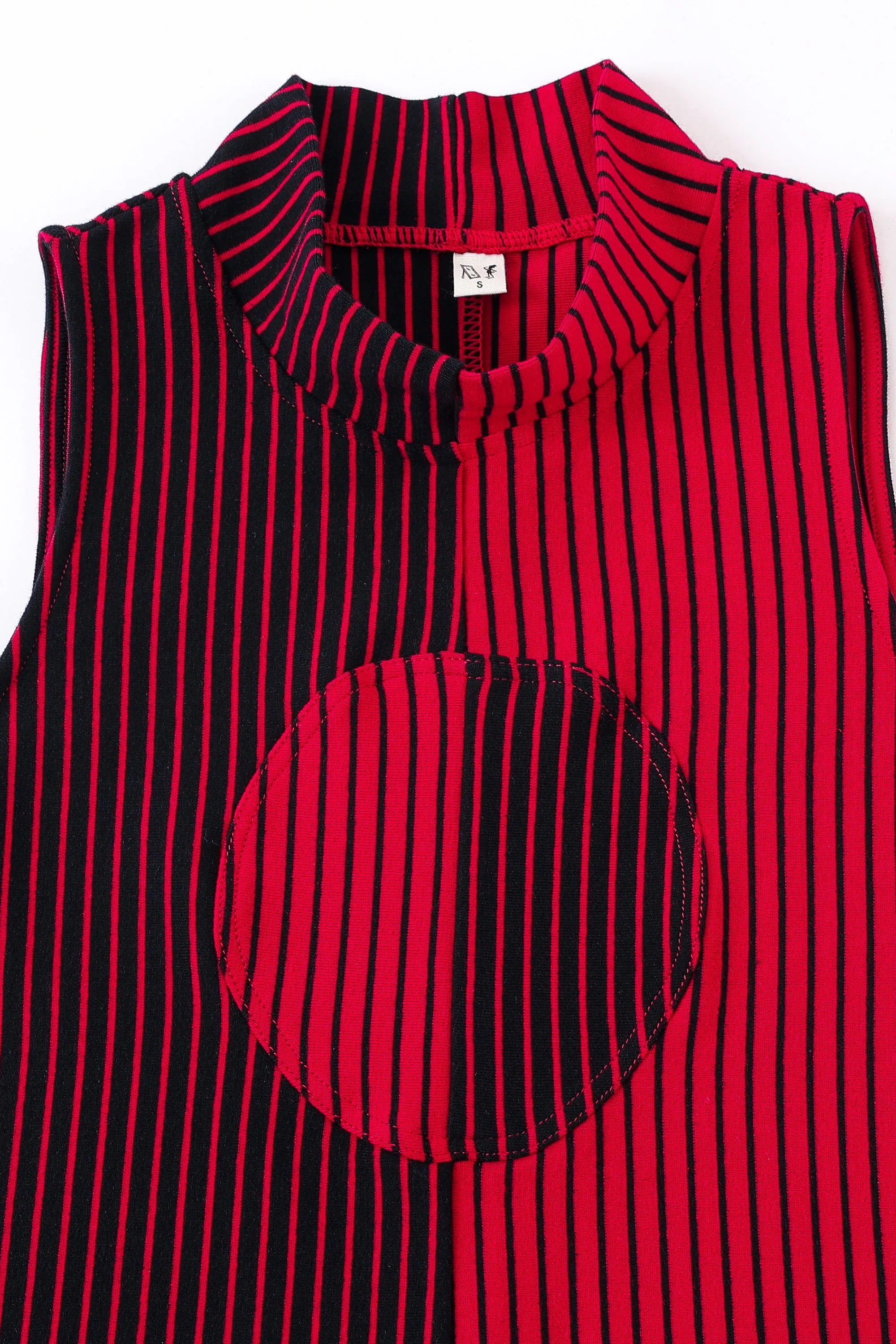 Blood Stripe Sleeveless Crop Top sold by Fashion Brand Company product image thumbnail 3