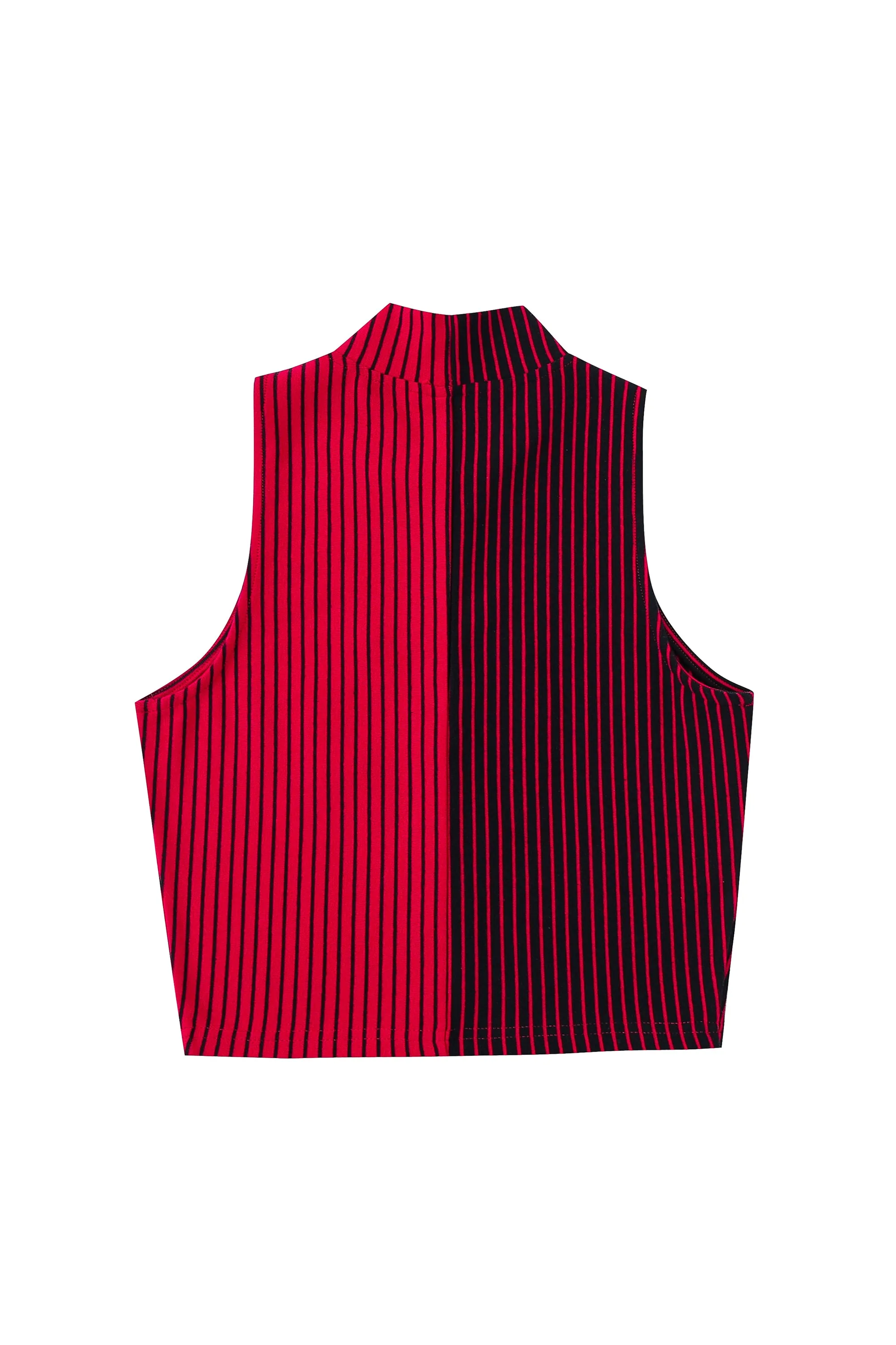 Blood Stripe Sleeveless Crop Top sold by Fashion Brand Company product image thumbnail 5
