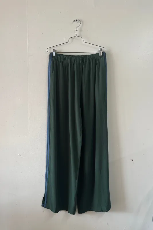 #32: XL Scrap Sporty Lazy Pants Soft Linen - Forest Green / Midnight Blue made by Fashion Brand Company