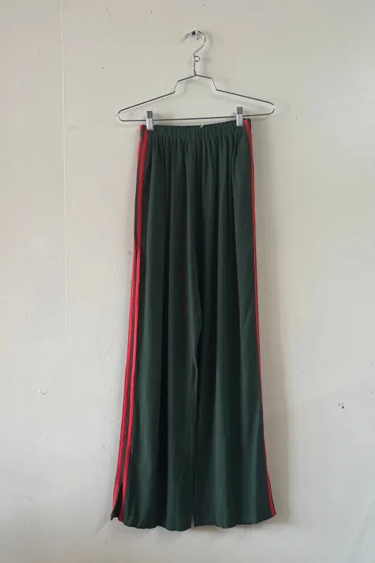 #28: XS Scrap Sporty Lazy Pants Soft Linen - Forest Green / Red made by Fashion Brand Company