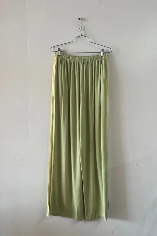 #17: L Scrap Sporty Lazy Pants Soft Linen - Sage Green / Yellow made by Fashion Brand Company