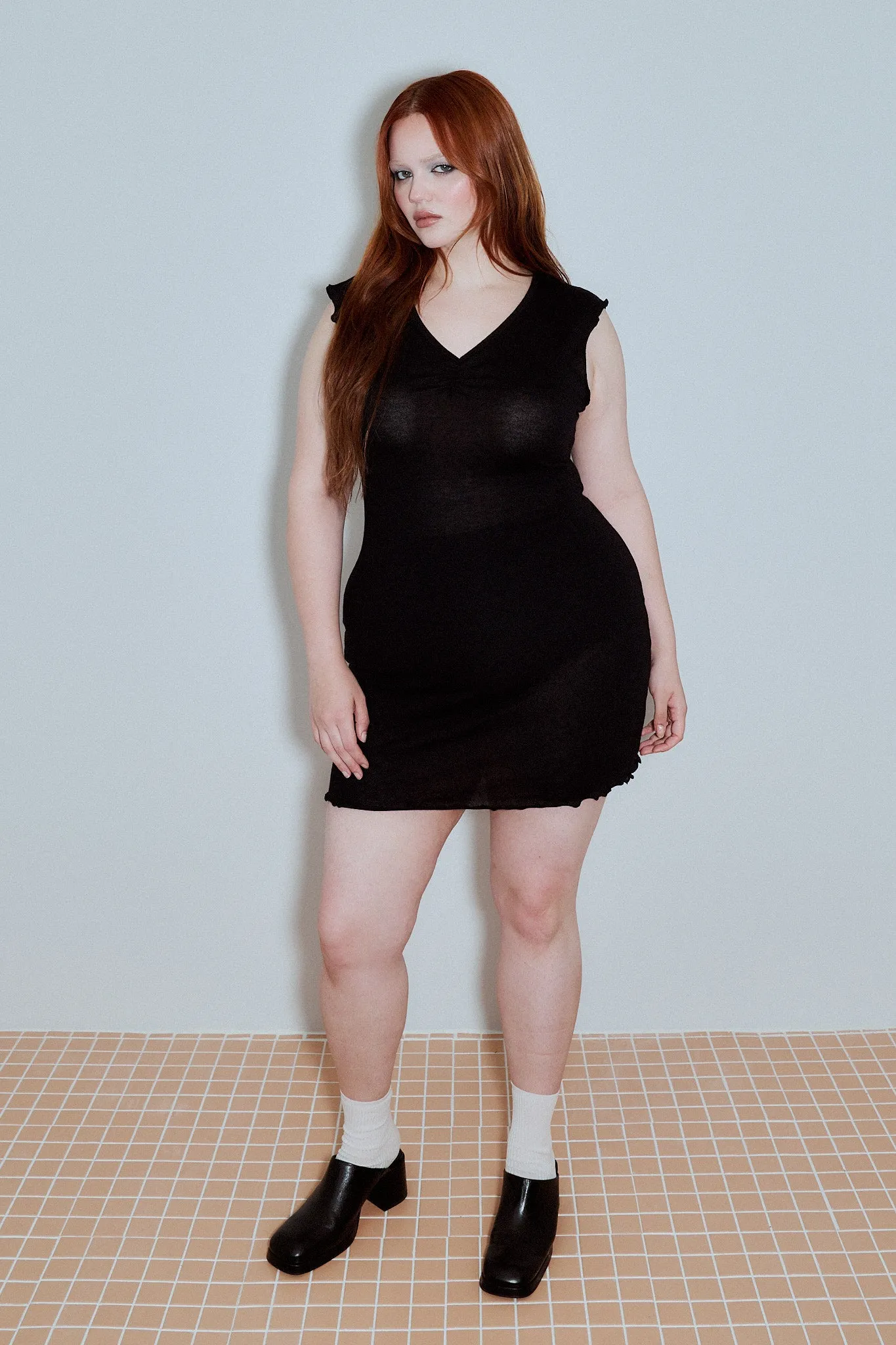 Mini Wool Blend Tee Dress Black sold by Fashion Brand Company product image thumbnail 5