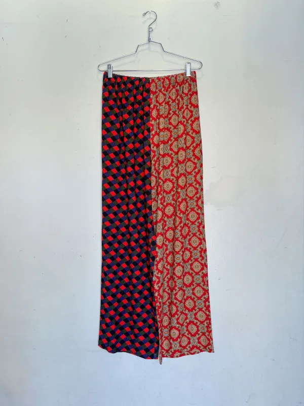 #39: L Scrap Split Print Lazy Pants - Diamond / Fancy Red Couch made by Fashion Brand Company