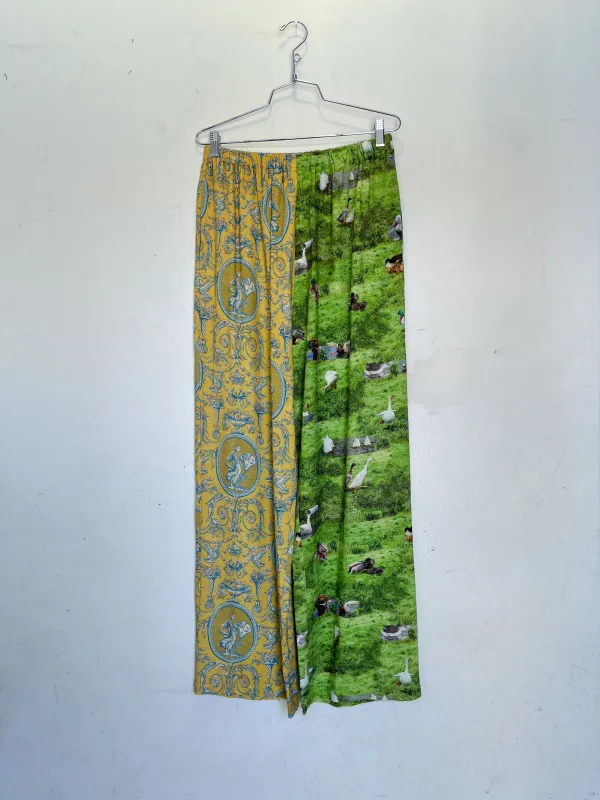 #38: L Scrap Split Print Lazy Pants - Yellow Toile / Ducks made by Fashion Brand Company