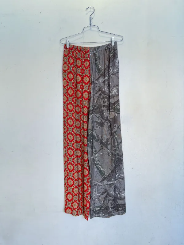 #28: M Scrap Split Print Lazy Pants - Fancy Red Couch / Forest Camo made by Fashion Brand Company