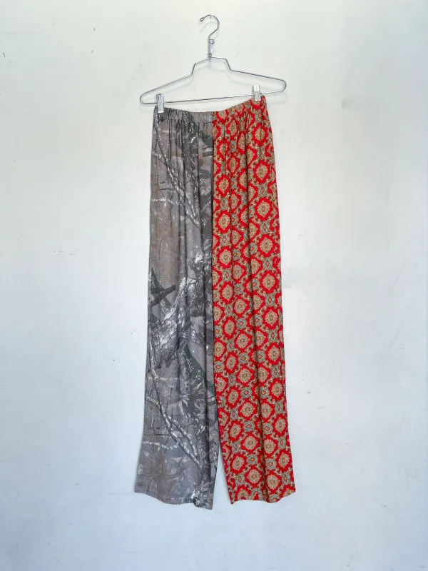#23: S Scrap Split Print Lazy Pants - Forest Camo / Fancy Red Couch made by Fashion Brand Company
