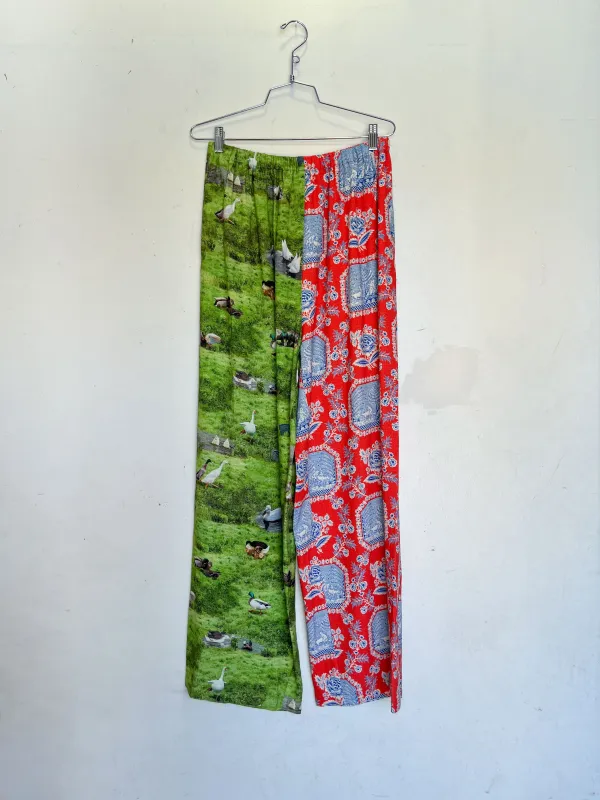 #41: L Scrap Split Print Lazy Pants - Ducks / French Sex made by Fashion Brand Company