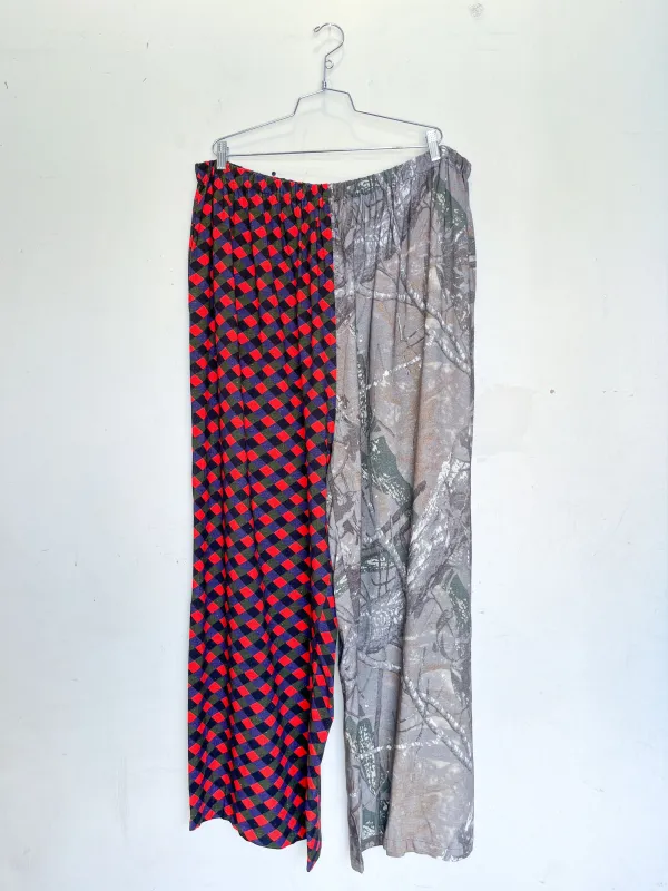 #49: 4X Scrap Split Print Lazy Pants - Diamond / Forest Camo made by Fashion Brand Company