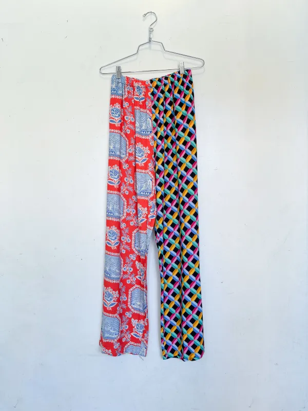 #11: M Scrap Split Print Lazy Pants - French Sex / Screensaver made by Fashion Brand Company