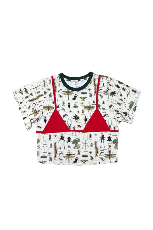 #28-29: L Scrap Cotton Bikini Bod Tommy Tee - Worst Bugs / Red made by Fashion Brand Company