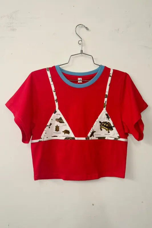 #1-2: Scrap Cotton Bikini Bod Tommy Tee - Red / Turtles made by Fashion Brand Company