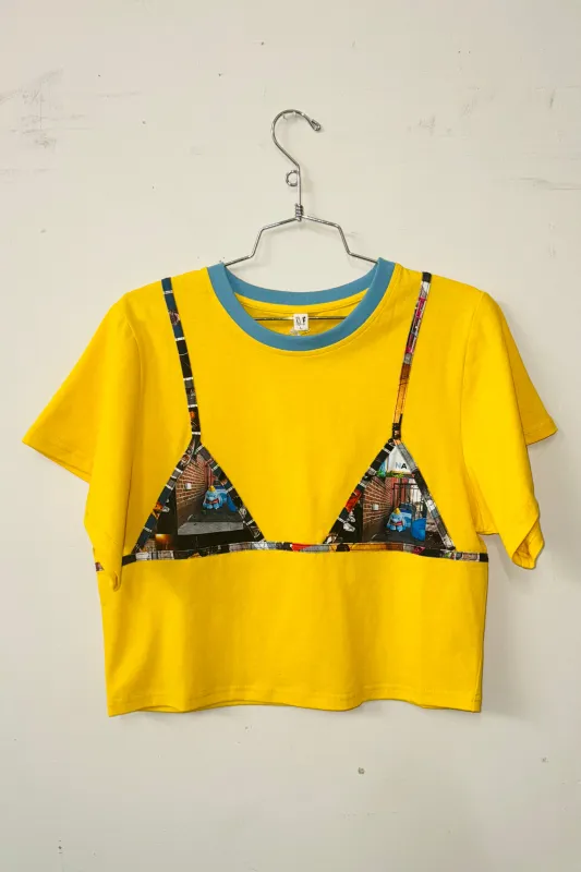 #6: 3X Scrap Cotton Bikini Bod Tommy Tee - Yellow / Nyc Trash made by Fashion Brand Company