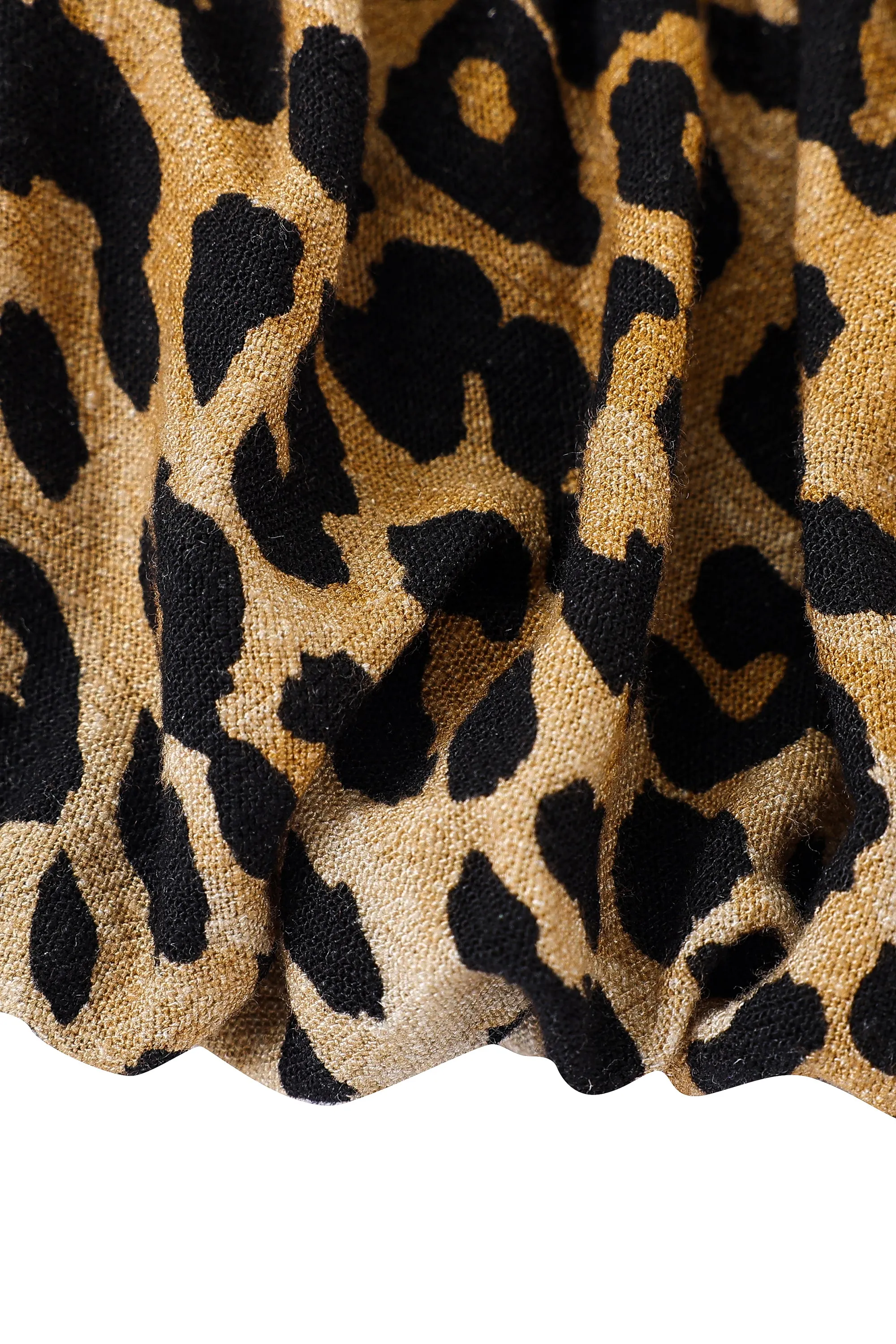 Soft Linen Gathered Bra Top Leopard sold by Fashion Brand Company product image thumbnail 5