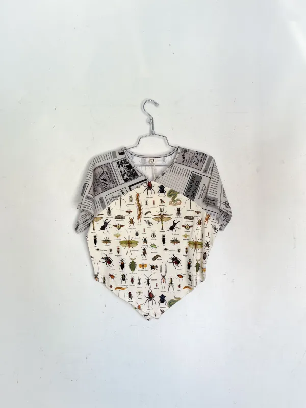 #2: M Scrap Raglan Tee - Worst Bugs / White Pages made by Fashion Brand Company