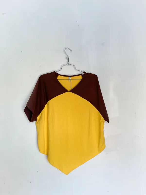 #23: 2X Scrap Raglan Tee - Yellow / Brown made by Fashion Brand Company