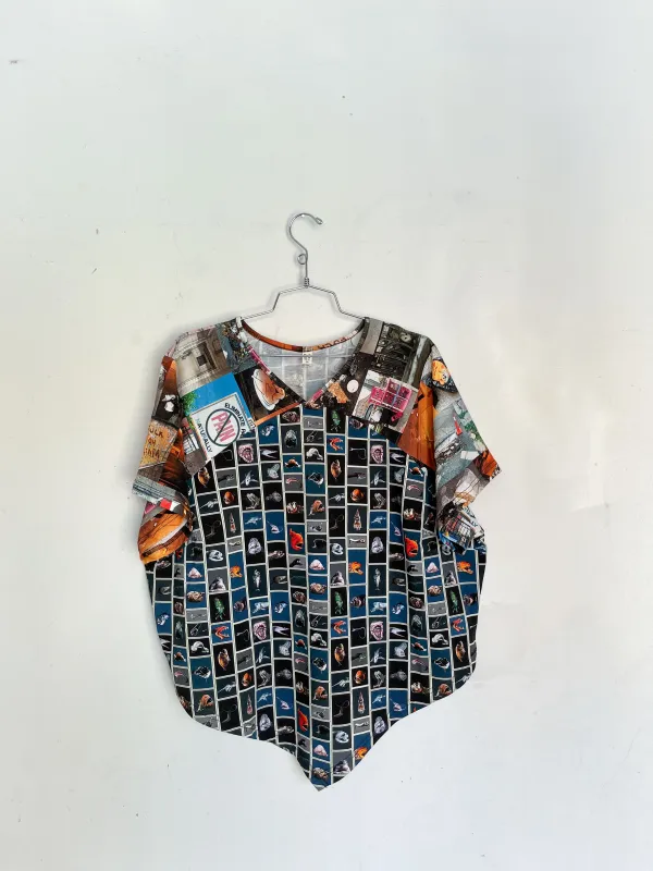 #40: 3X Scrap Raglan Tee - Cuter Fish / Nyc Trash made by Fashion Brand Company