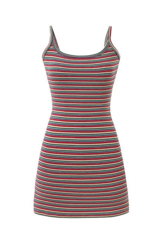 Monsanto Stripe Cotton Cami Mini Dress made by Fashion Brand Company