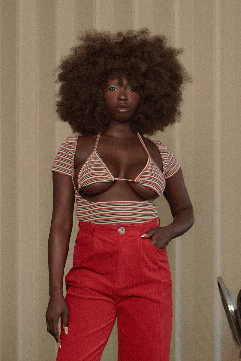 2 left - Monsanto Stripe Bikini Top Cotton Tee sold by Fashion Brand Company product image thumbnail 2