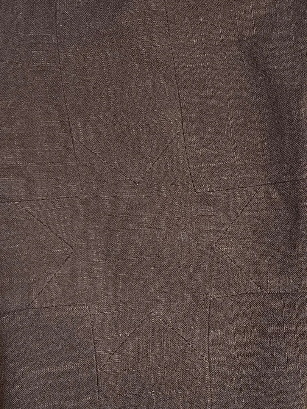 #3: S Scrap Sawtooth Star Quilted Soft Linen Crop Coat - Brown sold by Fashion Brand Company product image thumbnail 4