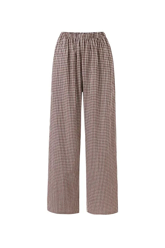 Lazy Pants Brown Gingham made by Fashion Brand Company