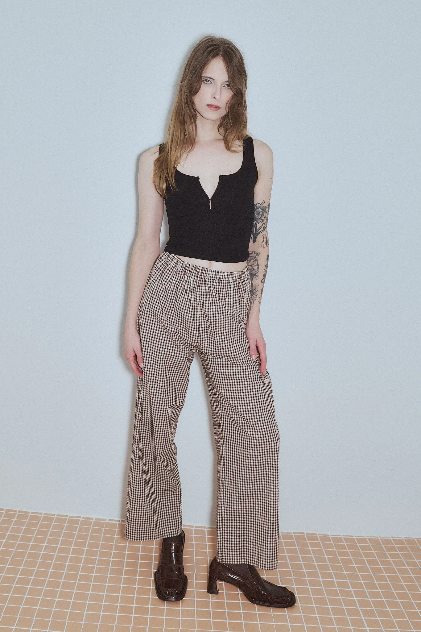 Lazy Pants Brown Gingham sold by Fashion Brand Company product image thumbnail 5