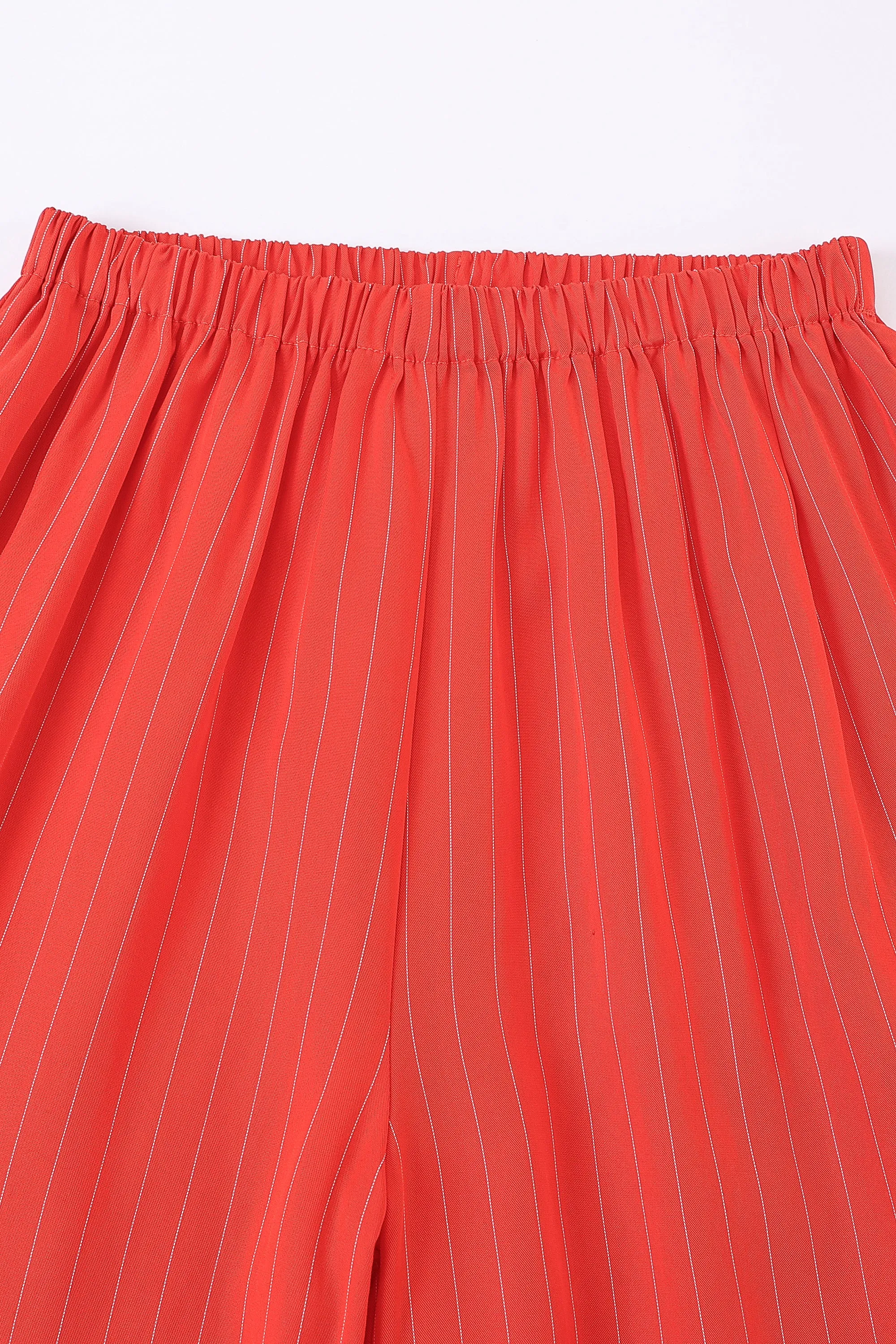 Tencel Stripe Lazy Pants Red sold by Fashion Brand Company product image thumbnail 4