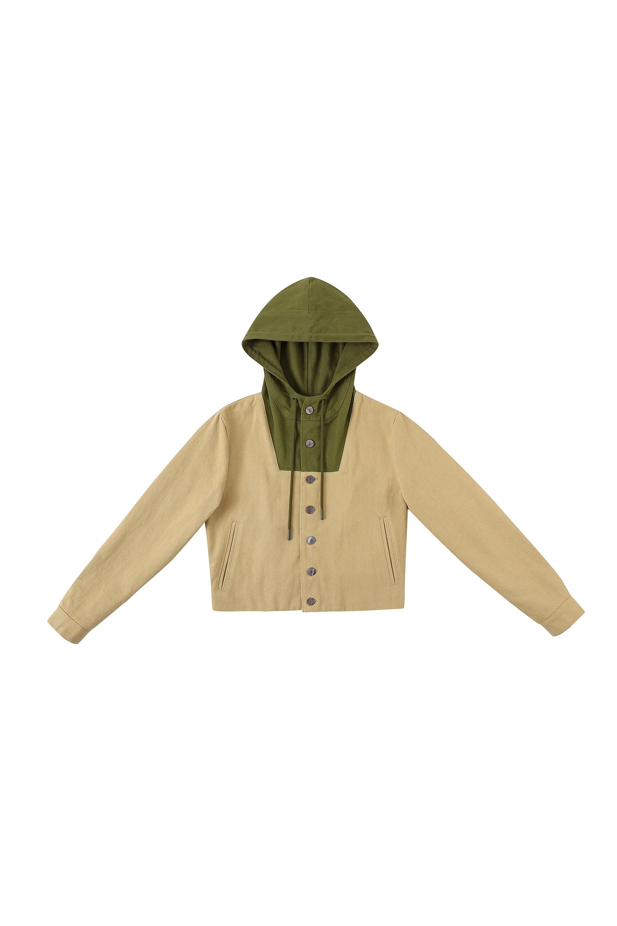 Hooded Canvas Jacket Khaki / Moss sold by Fashion Brand Company product image thumbnail 3