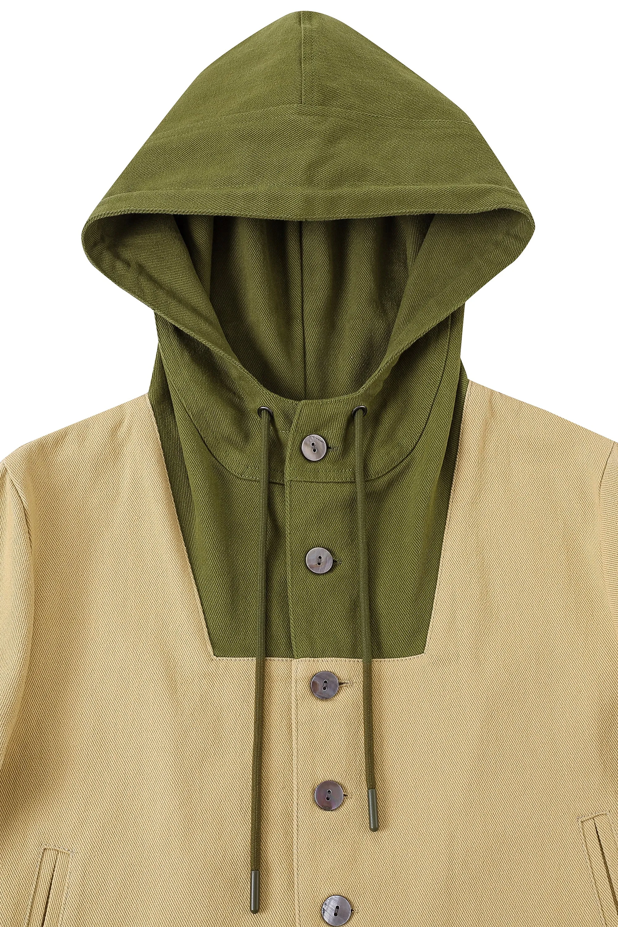 Hooded Canvas Jacket Khaki / Moss sold by Fashion Brand Company product image thumbnail 2