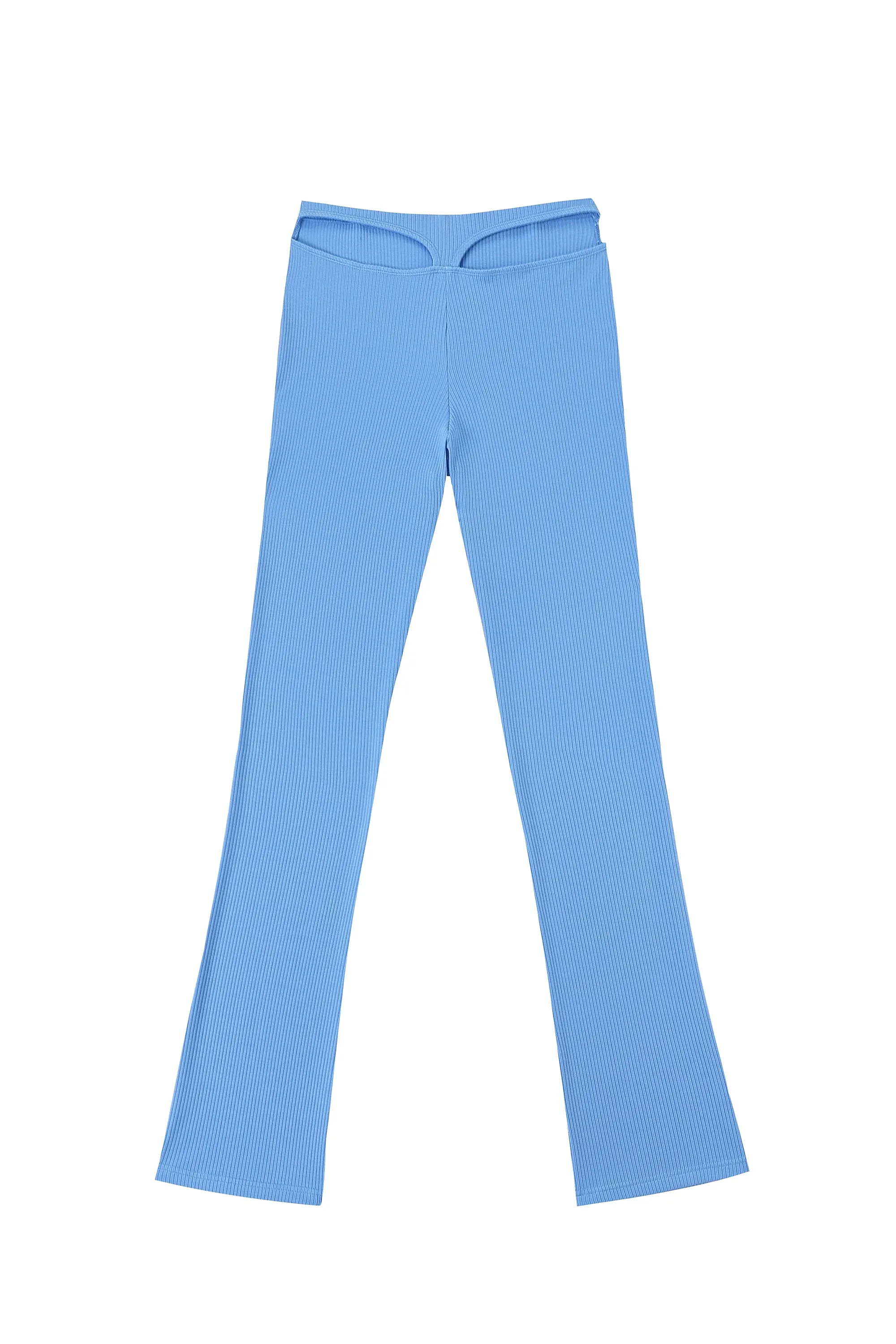 Whale Tail Tencel Rib Pants Baby Blue sold by Fashion Brand Company