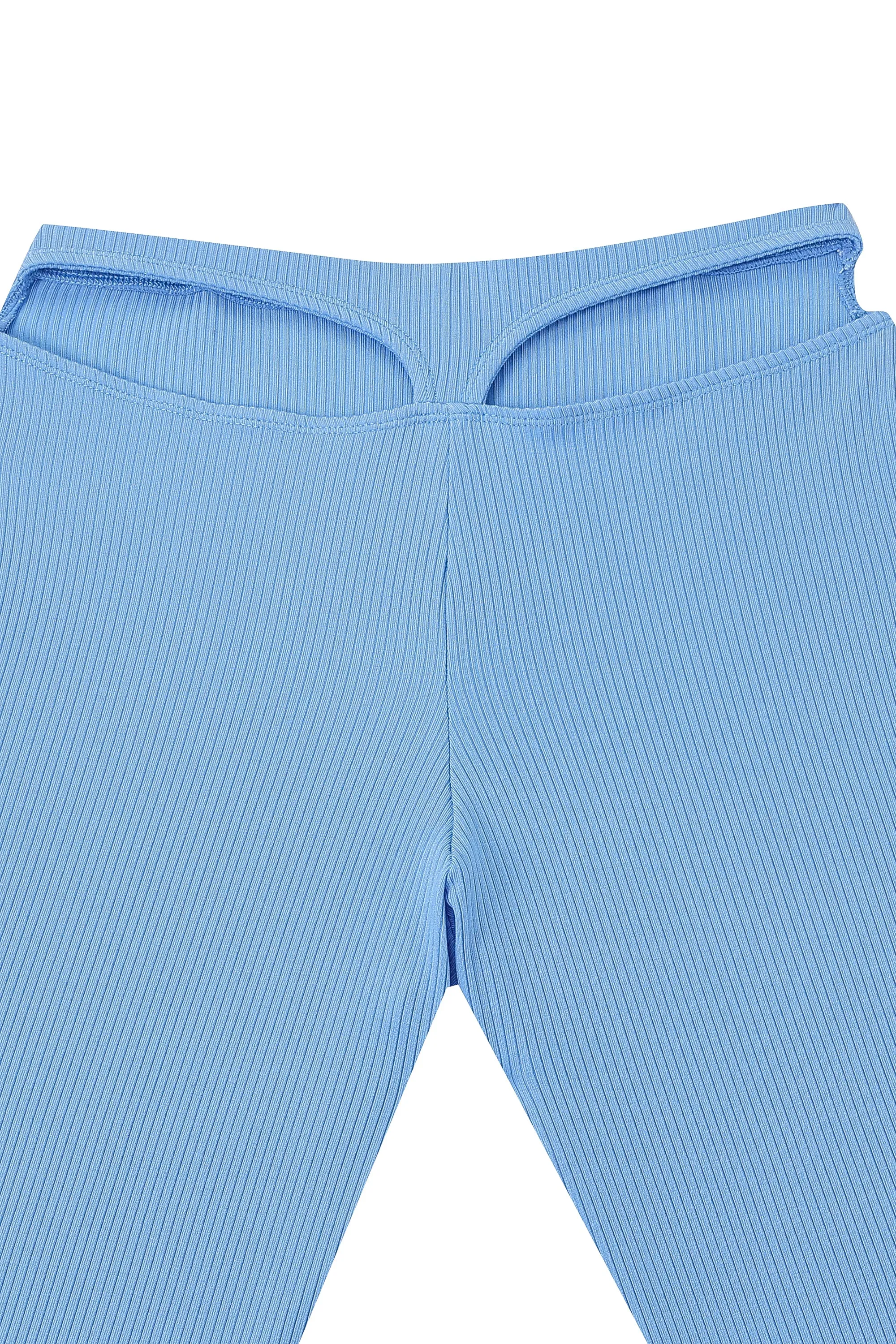 Whale Tail Tencel Rib Pants Baby Blue sold by Fashion Brand Company product image thumbnail 3