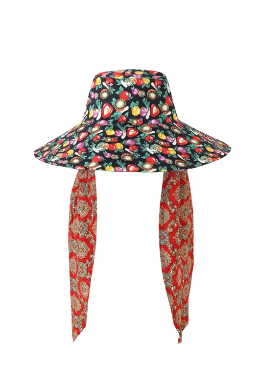 Cotton Beach Hat Vegetable Medley made by Fashion Brand Company
