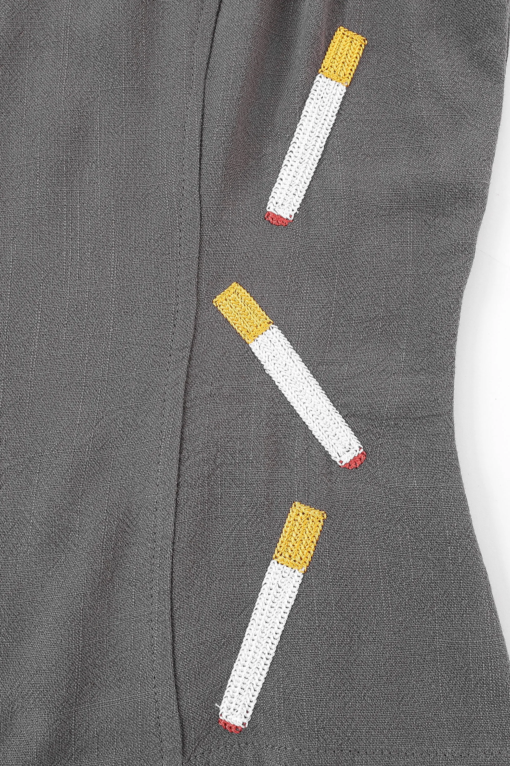 Cigarettes Soft Linen Button Down Tank Charcoal sold by Fashion Brand Company product image thumbnail 2