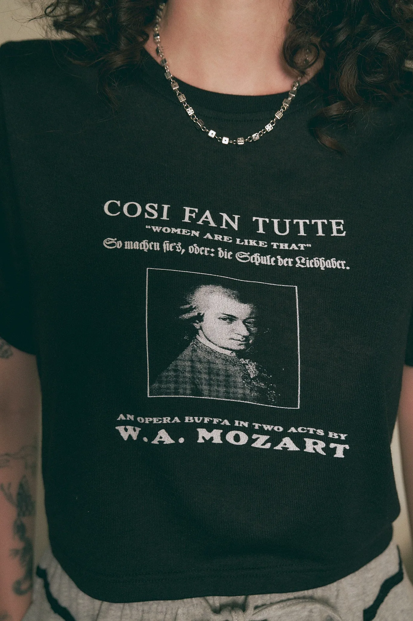 Mozart Wool Blend Tommy Tee Black sold by Fashion Brand Company product image thumbnail 3