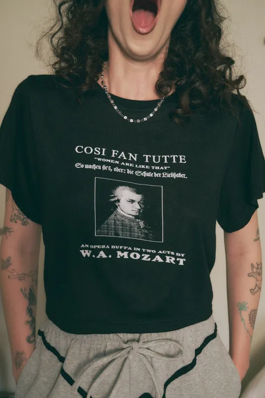 Mozart Wool Blend Tommy Tee Black made by Fashion Brand Company