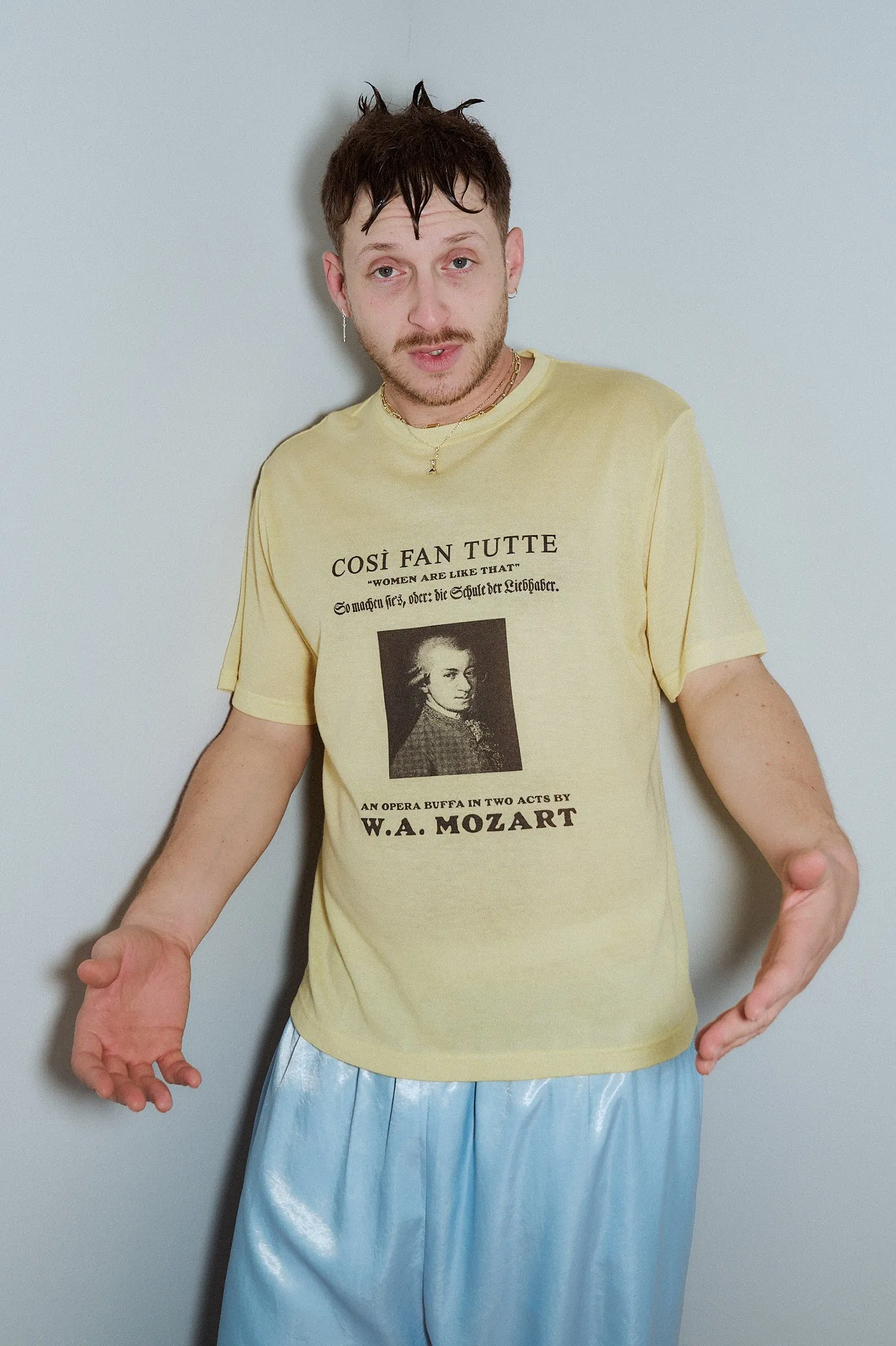 Unisex Mozart Wool Blend Tee Yellow sold by Fashion Brand Company product image thumbnail 2