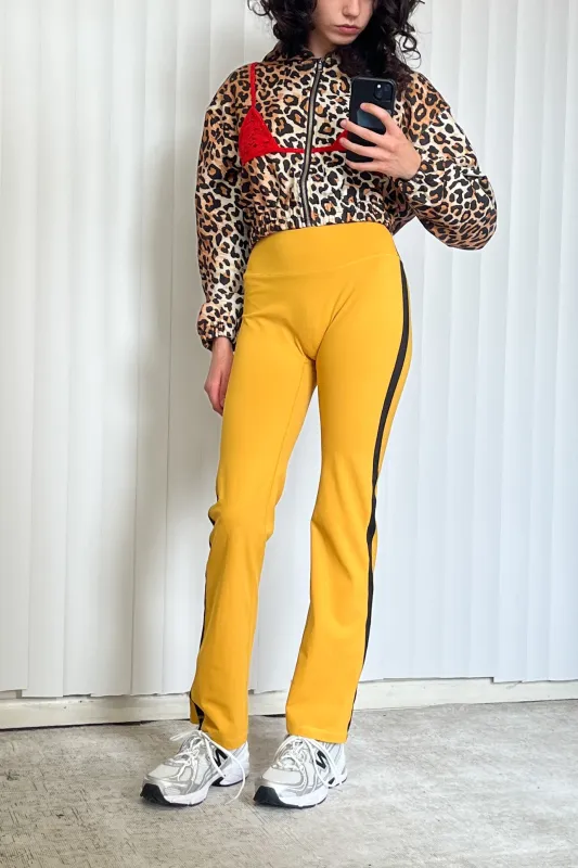 SAMPLE #100 - S Kill Bill Yoga Pants - Yellow / Black made by Fashion Brand Company