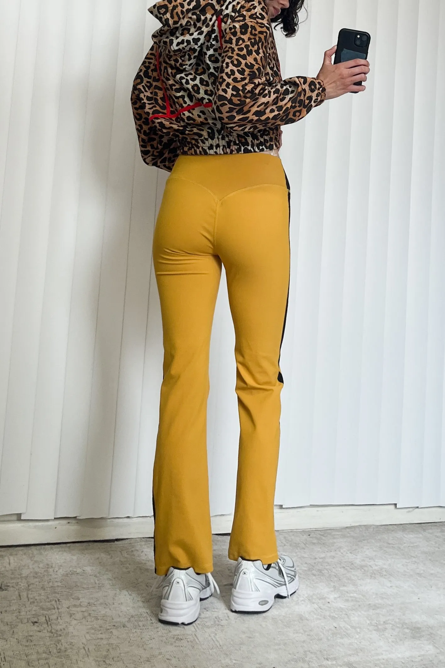 SAMPLE #100 - S Kill Bill Yoga Pants - Yellow / Black sold by Fashion Brand Company product image thumbnail 2
