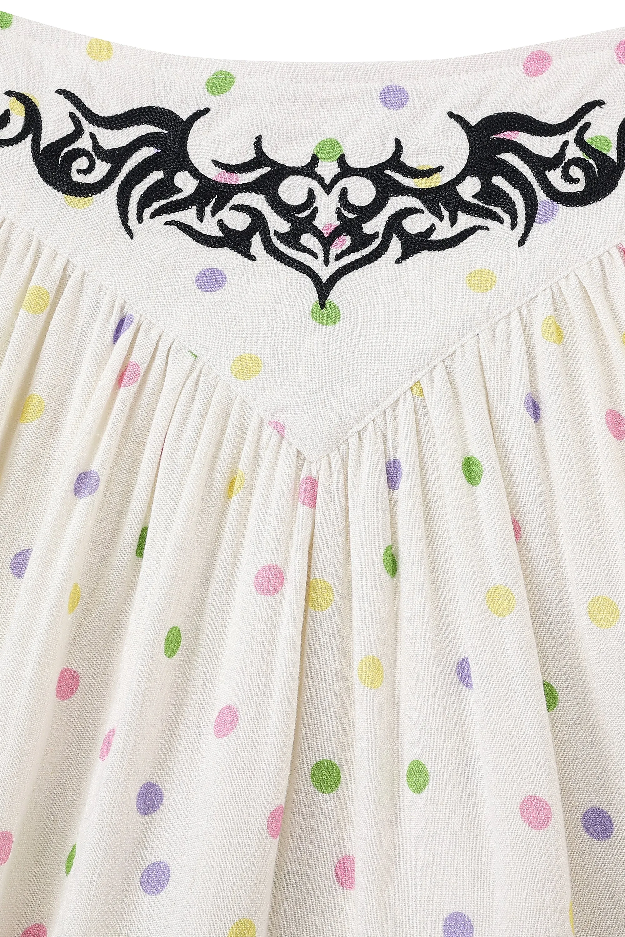 Tramp Stamp Mini Park Skirt Soft Linen Funfetti sold by Fashion Brand Company product image thumbnail 4