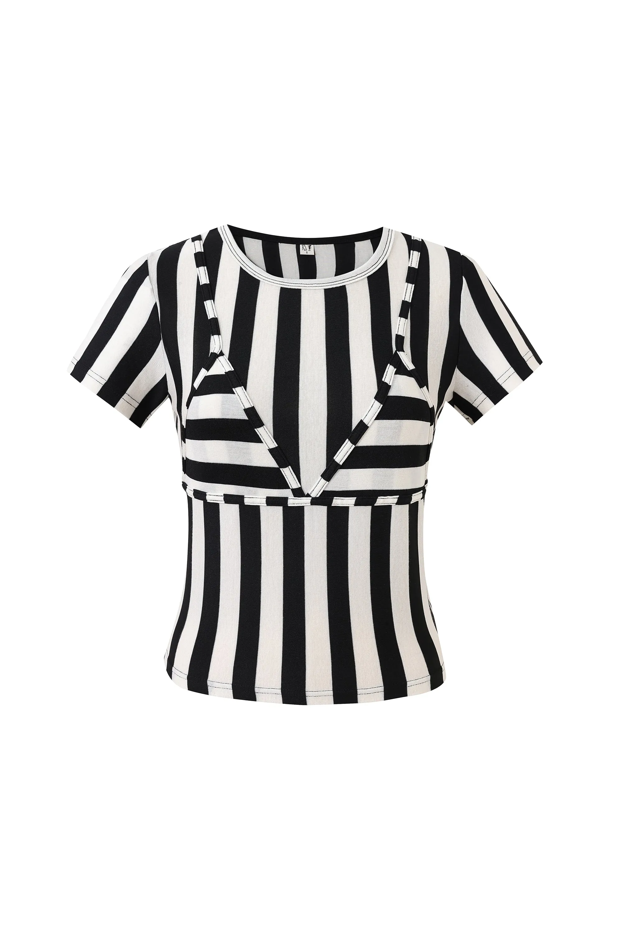 Bikini Bod Ref Stripe Short Sleeve Tee sold by Fashion Brand Company product image thumbnail 2