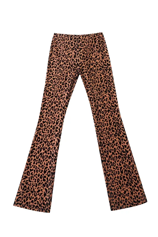 New Jersey Leopard Mesh Scrunch Pants made by Fashion Brand Company