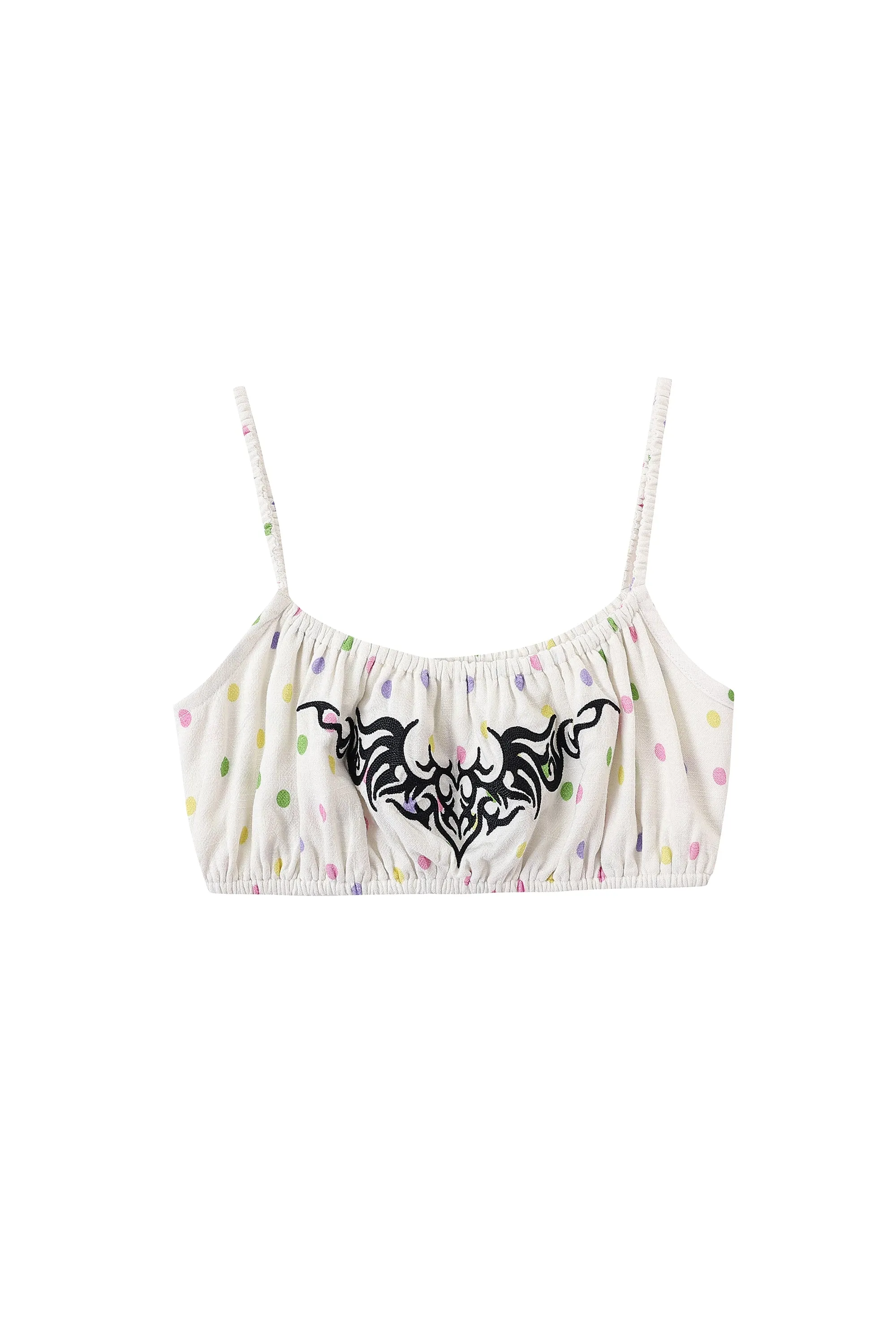 Chest Piece Soft Linen Strappy Bra Top Funfetti sold by Fashion Brand Company product image thumbnail 2