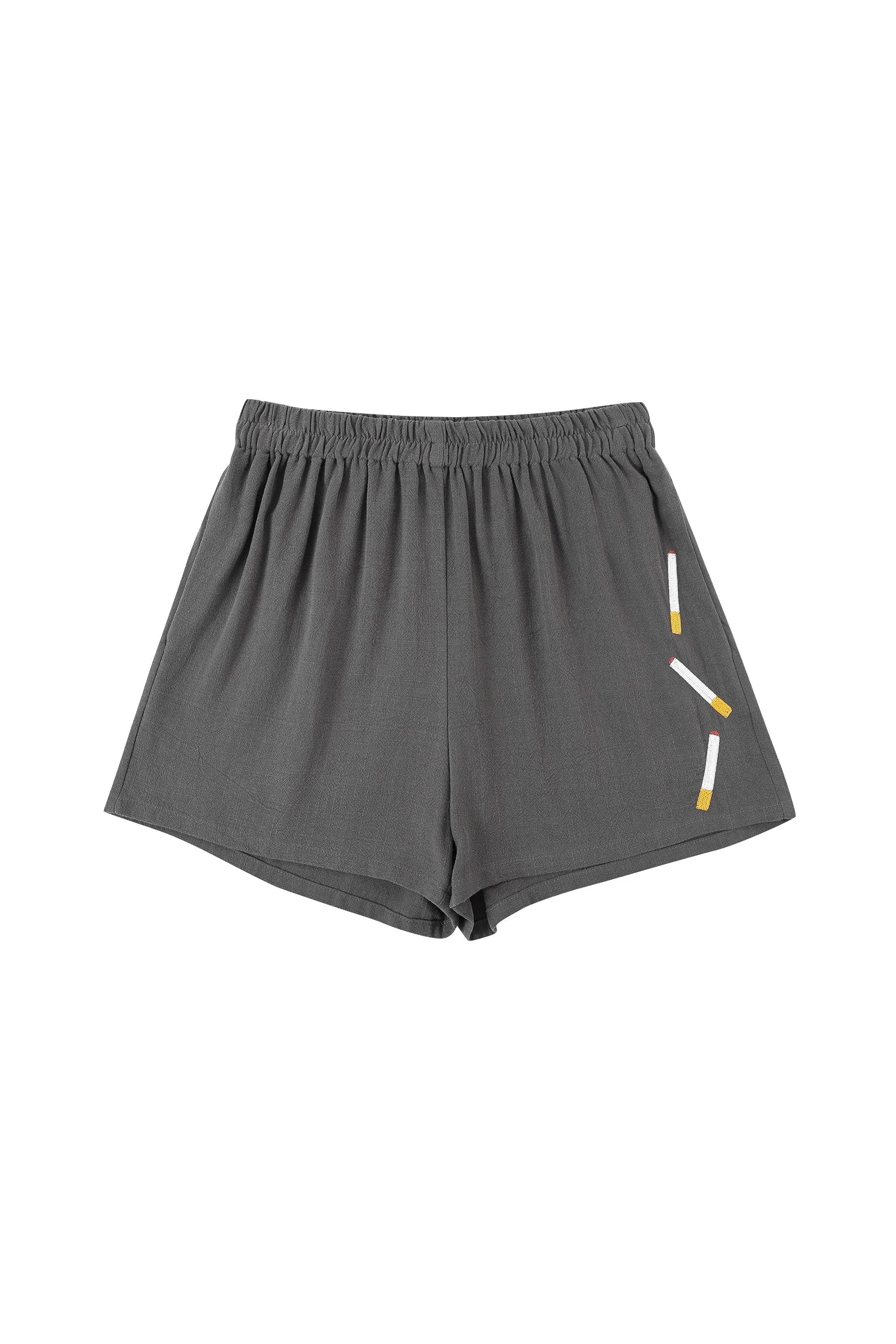 Cigarettes Soft Linen Shorts Gray sold by Fashion Brand Company