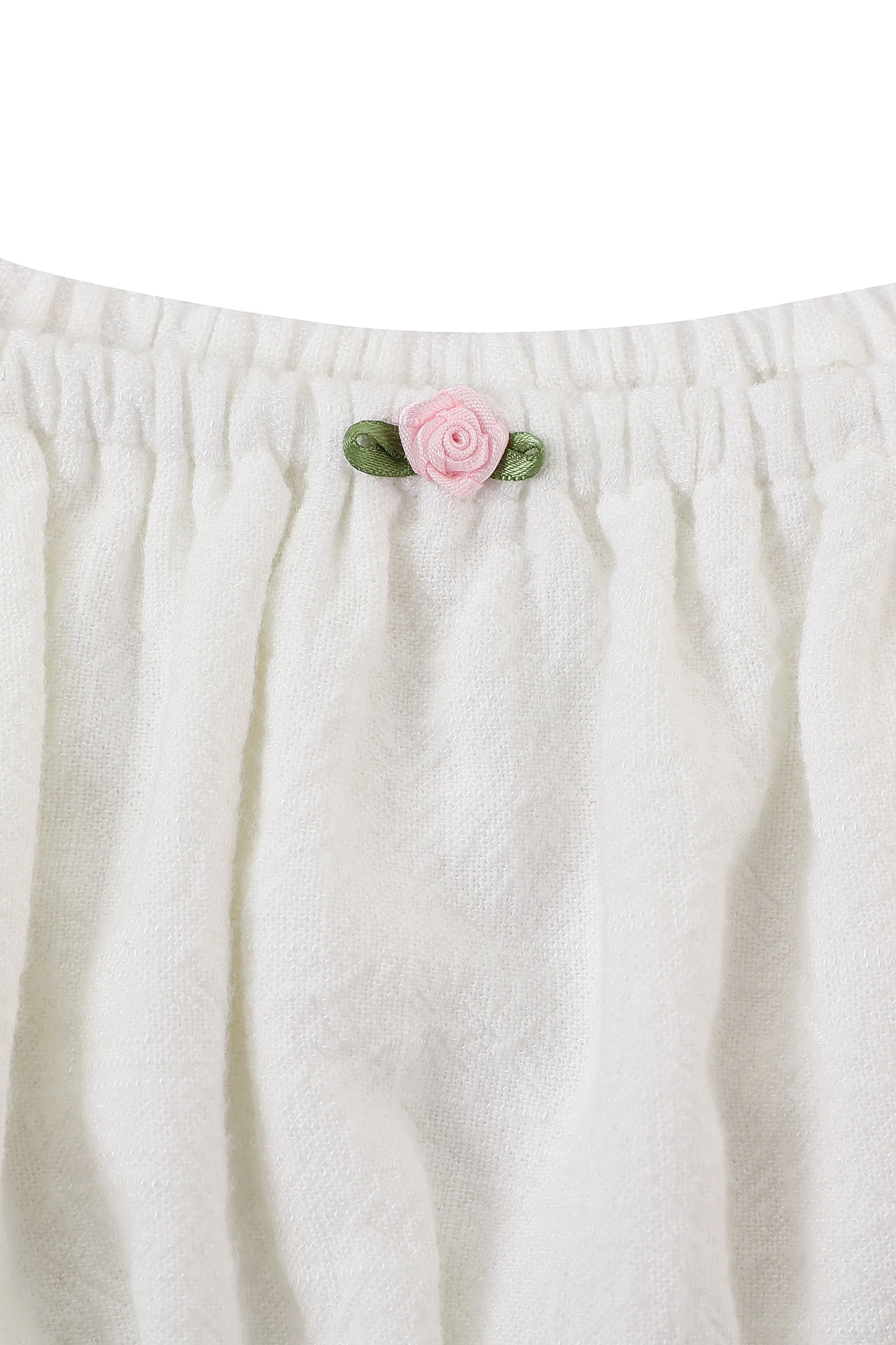 Soft Linen Strappy Bra Top White sold by Fashion Brand Company product image thumbnail 3