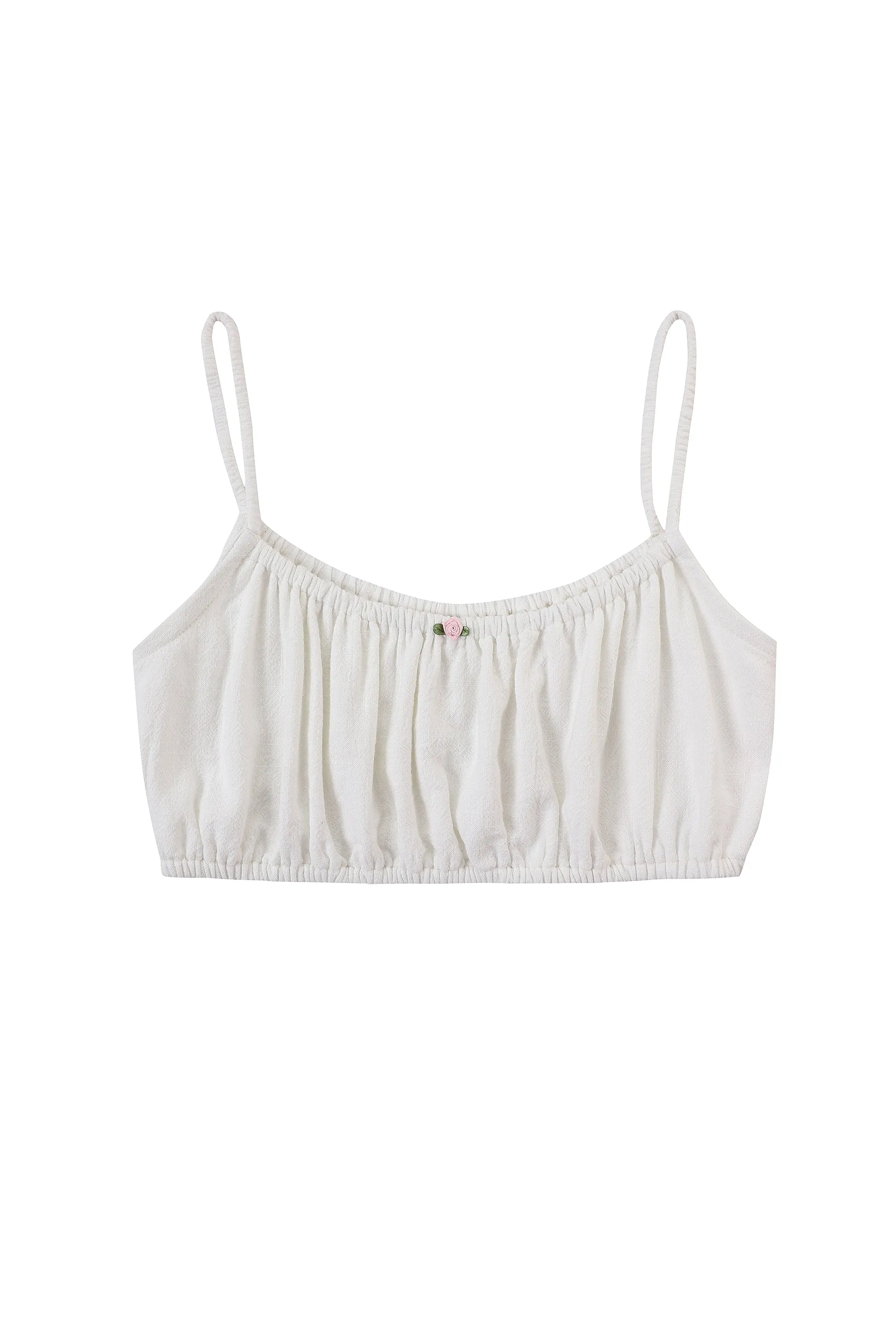 Soft Linen Strappy Bra Top White sold by Fashion Brand Company product image thumbnail 2