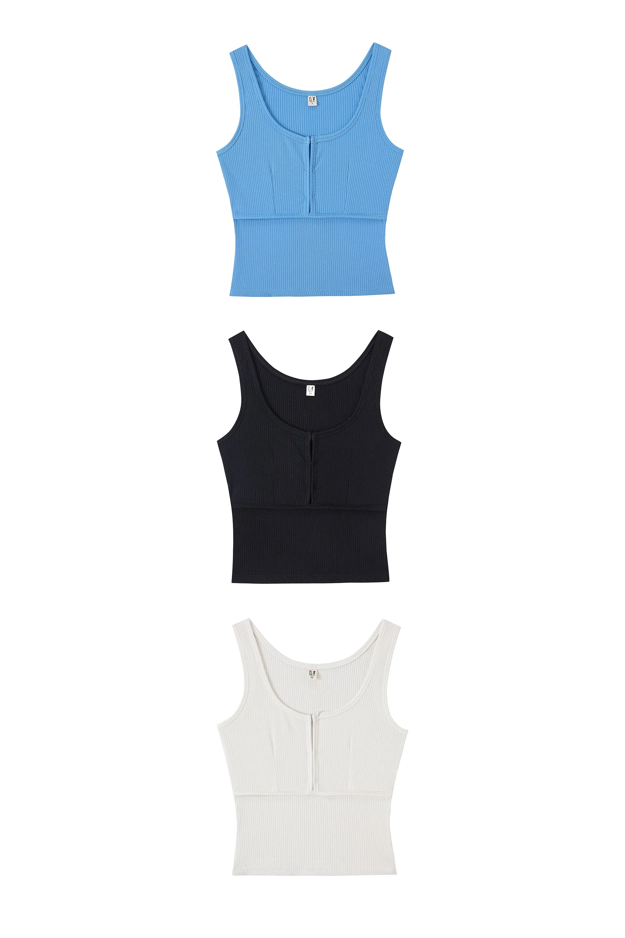 Layered Bustier Tank Tencel Rib Black sold by Fashion Brand Company product image thumbnail 2